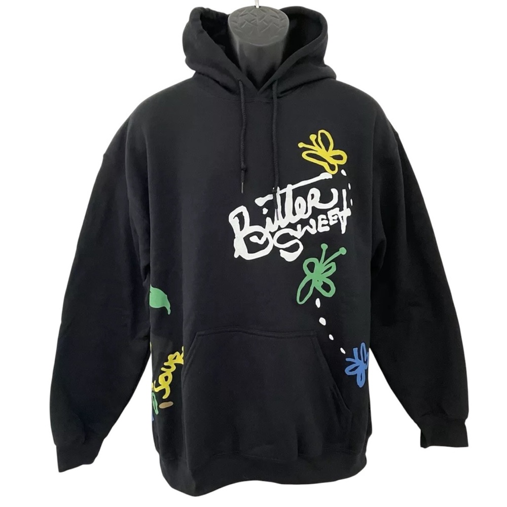 Bittersweet‎ “Don’t Be Sour” Hoodie Black Pullover Sweatshirt XL NWOT